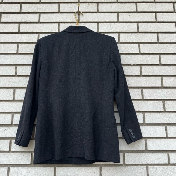 Vintage Pendleton Charcoal Wool Blazer Size 8 Double Breasted Academia Style - Picture 9 of 9